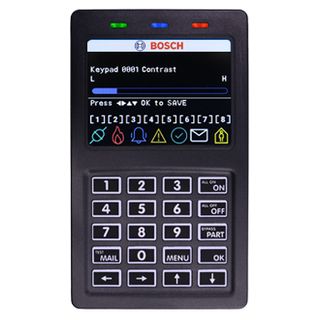 BOSCH, Solution 6000, Keypad + Smart Prox, RS485, 3.5" Alphanumeric Colour LCD, BLACK, Touch tone & backlit keys, Adj volume, backlight & contrast, Suits Solution 6000 panel,