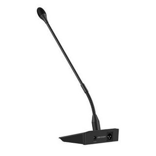 HIKVISION, Tabletop condenser microphone, For speech use, Phantom power, Cardioid polar pattern, 200Ohm balanced, 390mm gooseneck length, Power and mic LED, not PTT, 12V DC,