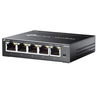 TP LINK, Omada 5 port managed Gigabit switch, 5x Gigabit NON-POE ports, Desk mount, Metal case, Fanless, 5V DC, Inc. PSU, OMADA cloud management