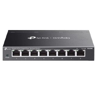 TP LINK, Omada 8 port managed Gigabit switch, 8x Gigabit NON-POE ports, Desk mount, Metal case, Fanless, 5V DC, Inc. PSU, OMADA cloud management