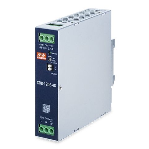 MEANWELL, Power supply, 120 Watt, Din rail mount, 48V DC,
