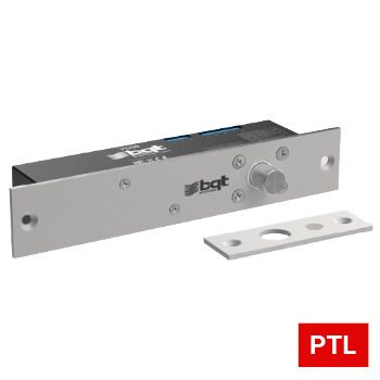 BQT, Drop bolt, Recessed with Square edge, 2,000kg holding force, Fail Safe with short strike plate, Maximum gap of 6mm, 12-24V DC, Holding current 150mA/90mA, max 1.5A/1.4A
