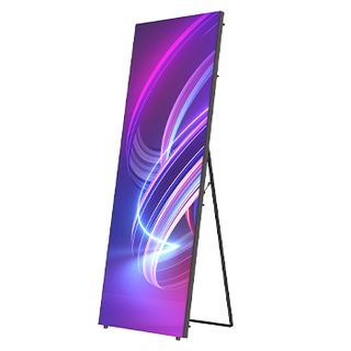 HIKVISION, LED poster display, 384x1080 resolution, Portrait orientation with stand, 1.5625mm pixel pitch, 1,687mm x 600mm x 29.5mm (HxWxD), Expandable, Controller incl., HDMI input, Ethernet, 240v.