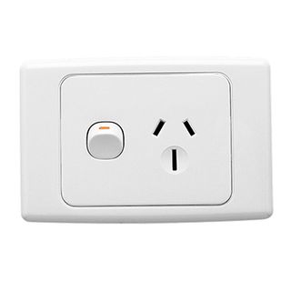 CLIPSAL, 2000 Series, Combination GPO, 1 Gang, White, 15A, 250V AC