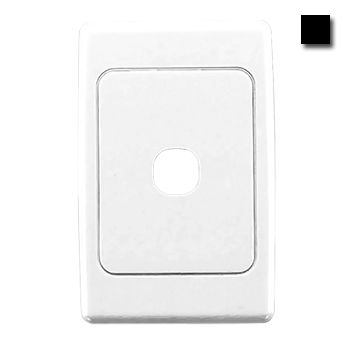 CLIPSAL, 2000 Series, Wall switch plate, 1 Gang, Black