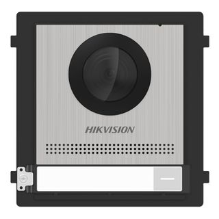 HIKVISION, Intercom, Gen 2-Y, 2-Wire, Video door station module, 2&times; Relays, HD-IP, 304 Stainless Steel, Single call button, 2MP camera, 180 degree view, IP65, POE,