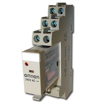 OMRON, Relay, 240V AC, DPDT, 240V AC 10A contacts with barrier isolation, Includes 1078YK base,