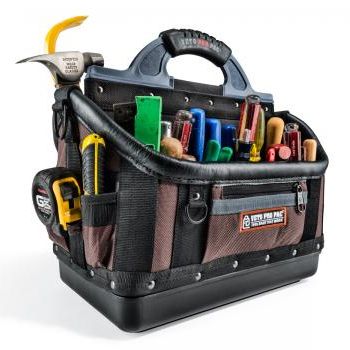 VETO PRO PAC, Contractor Series, Extra-large HVAC technician tool bag, Open style, 40 tiered pockets, 4 zippered pockets, Weather resistant base & fabric, 419(L) x 241(W) x 432(H)mm,