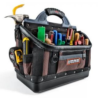 VETO PRO PAC, Contractor Series, Extra-large HVAC technician tool bag, Open style, 40 tiered pockets, 4 zippered pockets, Weather resistant base & fabric, 419(L) x 241(W) x 432(H)mm,