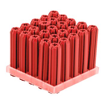 RAMSET, Star plugs, Masonry, 6.0mm x 25mm, RED, block of 25,