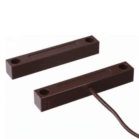 TAG, Reed switch (magnetic contact), Steel door, Surface mount, Brown, N/C, 4 1/8" (104.77mm) length, 5/8" (15.88mm) width, 5/8" (15.88mm) height,  2 1/2" (63.5mm) wide gap, 18" (457.2mm) leads,