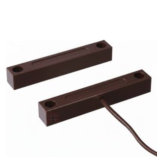 TAG, Reed switch (magnetic contact), Steel door, Surface mount, Brown, N/C, 4 1/8" (104.77mm) length, 5/8" (15.88mm) width, 5/8" (15.88mm) height,  2 1/2" (63.5mm) wide gap, 18" (457.2mm) leads,