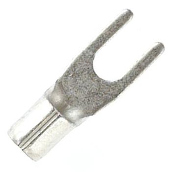 CABAC, Uninsulated  crimp lugs, Single grip, Forked spade, 0.5 - 1.6mm2 cable, M3 stud, Pk 100,