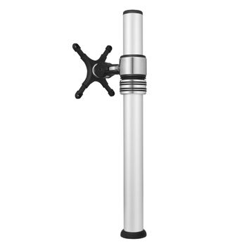 ATDEC, Visidec, Monitor bracket, Micro adjustable bracket, Desk mount, Polished, Suits LCD from 12" (30cm) - 24" (61cm), 8kg holding force, With desk clamp & bolt through options,