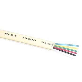 CABLE, Phone 6 core flat, 6 x 7/0.16mm, Ivory colour, 100m roll,