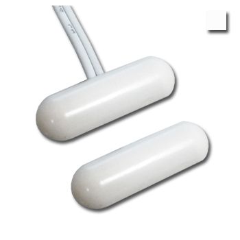 TAG, Reed switch (magnetic contact), Pill self adhesive, Surface mount, White, N/C, 1.1" (27.94mm) length, 0.39" (9.9mm) width, 0.2" (5.08mm) height, 3/4" (19.05mm) gap, 12" (304.8mm) leads,