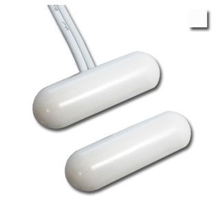 TAG, Reed switch (magnetic contact), Pill self adhesive, Surface mount, White, N/C, 1.1" (27.94mm) length, 0.39" (9.9mm) width, 0.2" (5.08mm) height, 3/4" (19.05mm) gap, 12" (304.8mm) leads,