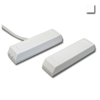 TAG, Reed switch (magnetic contact), Self adhesive, Surface mount, White, N/C, 1 1/2" (38.1mm) length, 3/8" (9.53mm) width, 9/32" (7.14mm) height, 1" (25.4mm) gap, 18" (457.2mm) leads,