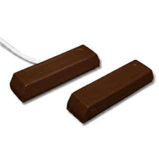 TAG, Reed switch (magnetic contact), Self adhesive, Surface mount, Brown, N/C, 1 1/2" (38.1mm) length, 3/8" (9.53mm) width, 9/32" (7.14mm) height, 1" (25.4mm) gap, 18" (457.2mm) leads,