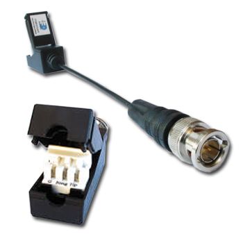 EQL, Teleconnect, Balun, 1x Video, Wall mountable slim line case, BNC male (on 150mm tail) to quick connect IDC, Passive,