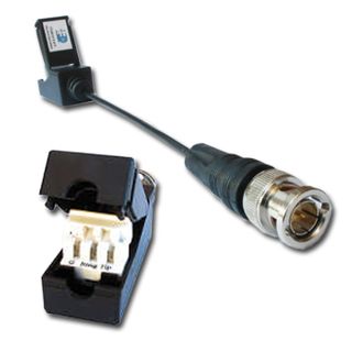 EQL, Teleconnect, Balun, 1x Video, Wall mountable slim line case, BNC male (on 150mm tail) to quick connect IDC, Passive,