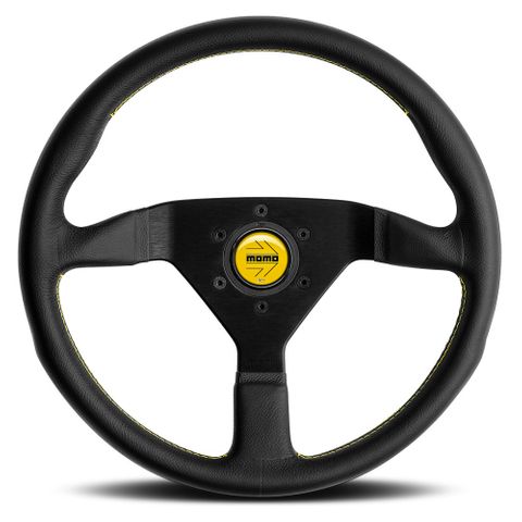 Momo Montecarlo Steering Wheel with Yellow Stitching 350mm