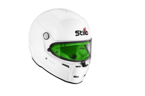 Stilo ST5 CMR Kart Helmet In White - Green Lining