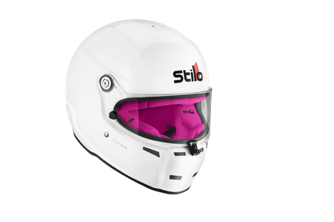 Stilo ST5 CMR Kart Helmet In White - Pink Lining