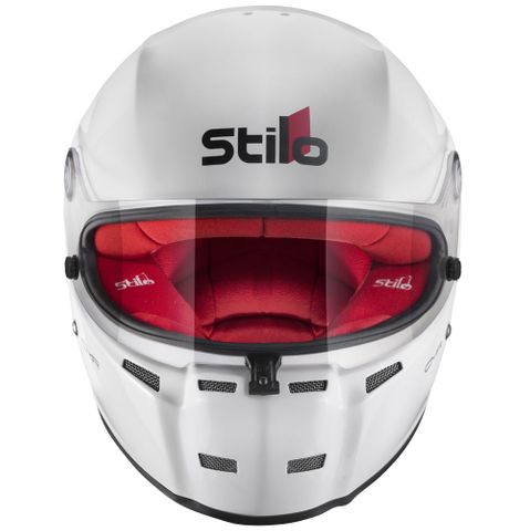 Stilo ST5 CMR Kart Helmet In White - Red Lining