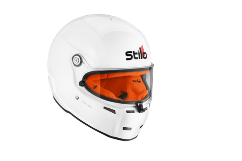 Stilo ST5 CMR Kart Helmet In White - Orange Lining