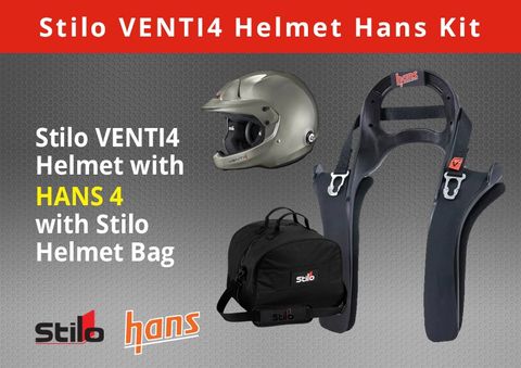 Stilo WRC Venti4 Composite + Hans IV + Stilo Helmet Bag Combo