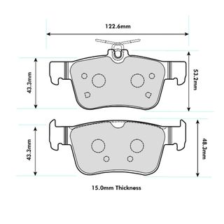 Ferodo DS2500 Brake Pads - Honda Civic Type-R FK-8 Rear