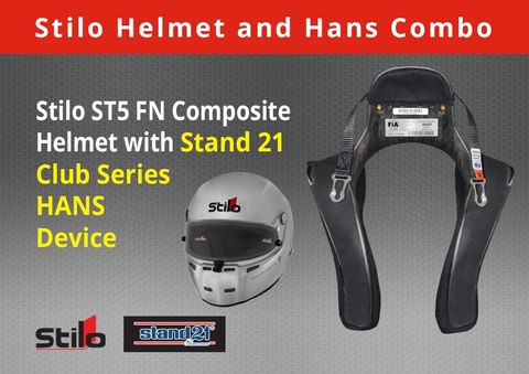 Stilo ST5 FN Composite Helmet & Stand 21 Hans Combo