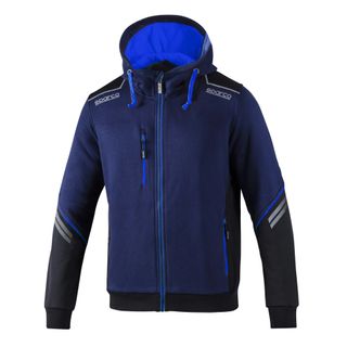 Sparco Hooded Full Zip Navy Blue/Blue