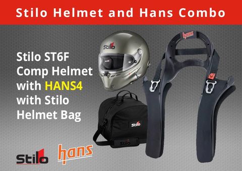 Stilo ST6 F Composite + Hans IV + Stilo Helmet Bag Combo