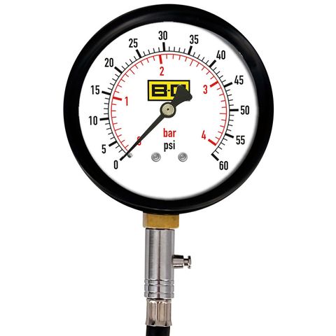 B-G Racing Tyre Pressure Gauge - 4 Inch 0-60 PSI / 0-4 Bar