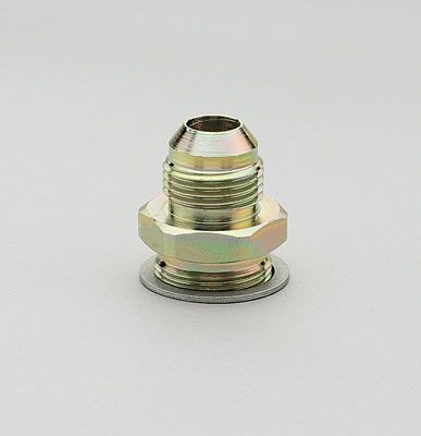 Aeroquip Fitting, Carburetor Inlet, -8 AN Male to 7/8-20 in. Male, Steel, Cadmium Plated