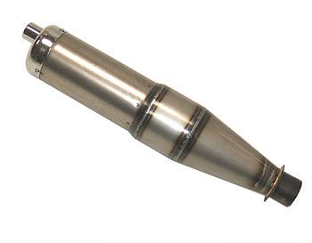 Historic 100cc 100/110mm Straight Stepped Exhaust