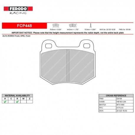 Ferodo Brake Pads - ALFA ROMEO - 75 Front Brake Pads