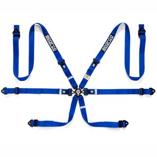 Sparco Endurance 6 Pt Fhr Harness Blue