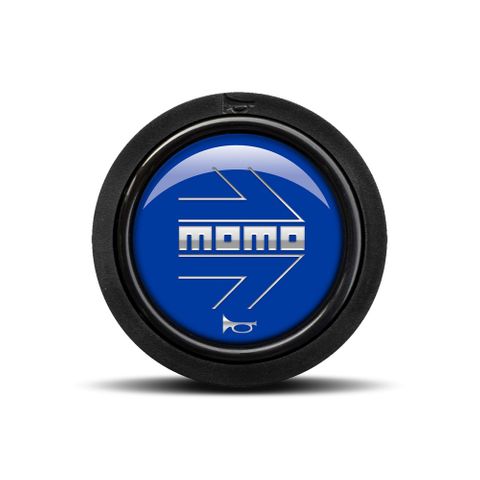 Momo Glossy Blue (Flat Lip) Horn Button