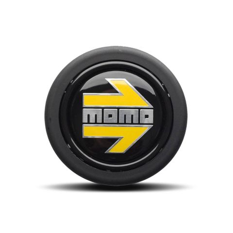 Momo Yellow Chromed Horn Button