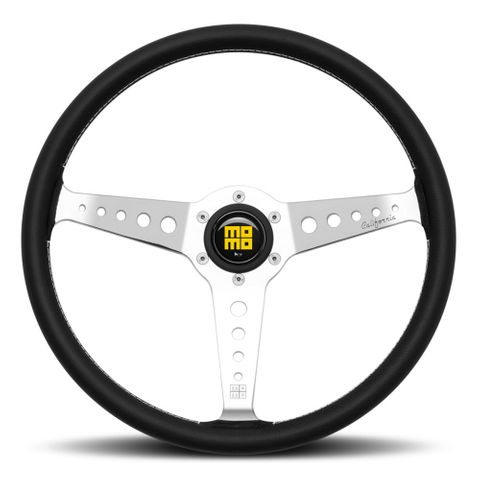 MOMO California Black Leather Steering Wheel 360mm