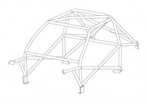 BMW E30 + M3 Multipoint T45 Rollcage