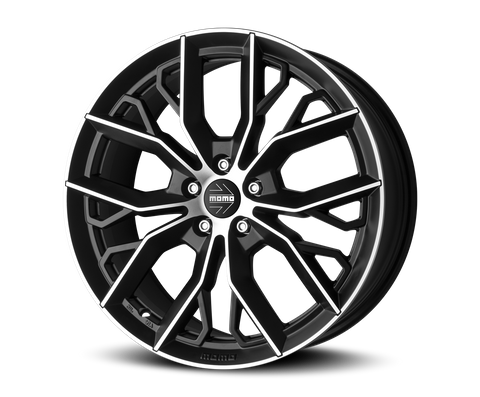 Momo Massimo Wheel 18x8 5x114.3 ET40 Black Polished - Set of 4 Wheels