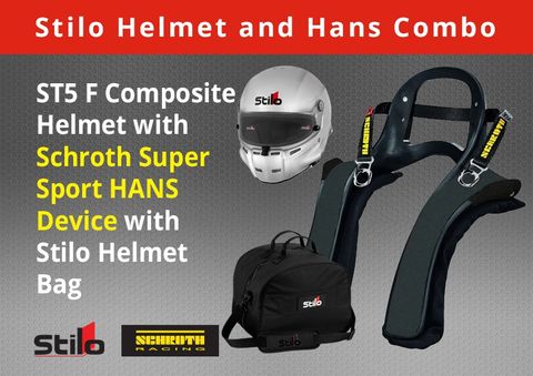 Stilo St5F Composite Helmet & Hans Pack