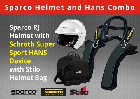 Sparco RJ Helmet & HANS Pack