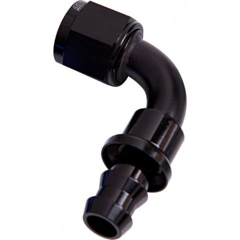 400 Series  90 Deg Full Flow Push Lock Hose End