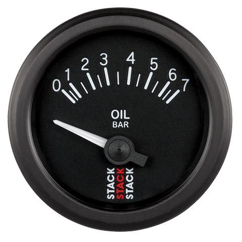 Gauge, Oil Press, Electric, 52mm, Black