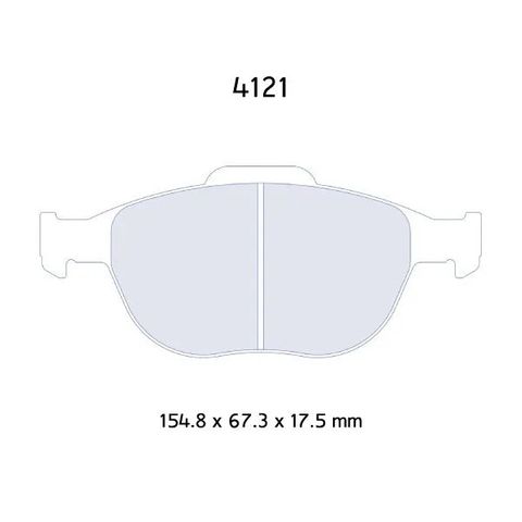 CL RC6 Brake Pads to suit Ford Fiesta ST150/ST170 Front